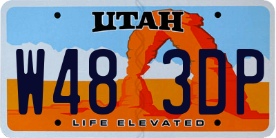 UT license plate W483DP