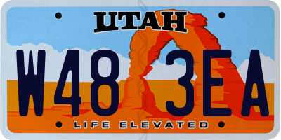 UT license plate W483EA