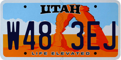 UT license plate W483EJ