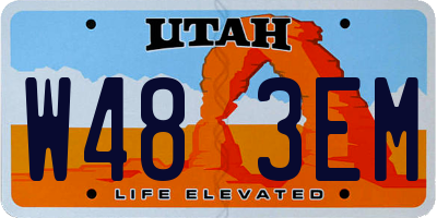 UT license plate W483EM