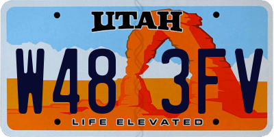 UT license plate W483FV