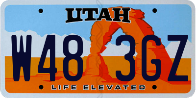 UT license plate W483GZ