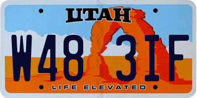 UT license plate W483IF