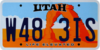UT license plate W483IS