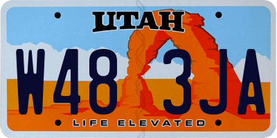 UT license plate W483JA
