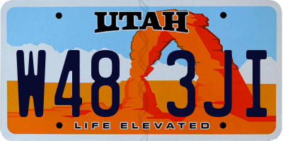 UT license plate W483JI