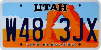 UT license plate W483JX