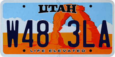 UT license plate W483LA