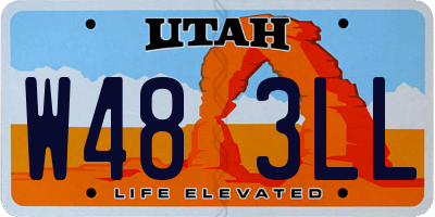 UT license plate W483LL
