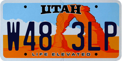 UT license plate W483LP