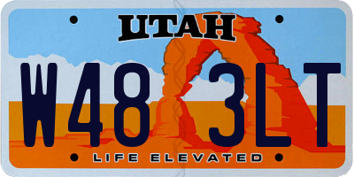 UT license plate W483LT