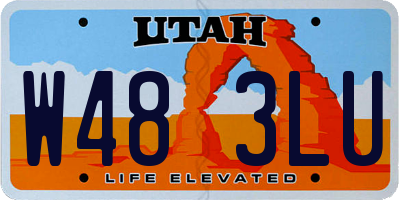 UT license plate W483LU