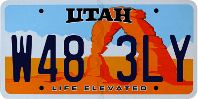 UT license plate W483LY