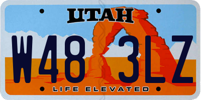 UT license plate W483LZ