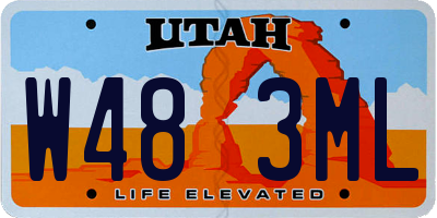UT license plate W483ML