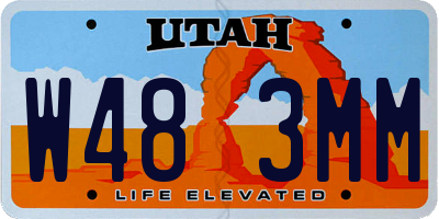 UT license plate W483MM