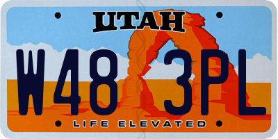 UT license plate W483PL