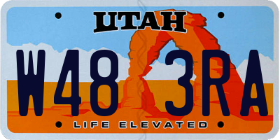 UT license plate W483RA