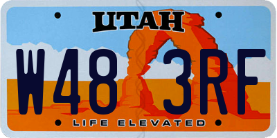 UT license plate W483RF