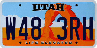 UT license plate W483RH