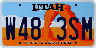 UT license plate W483SM