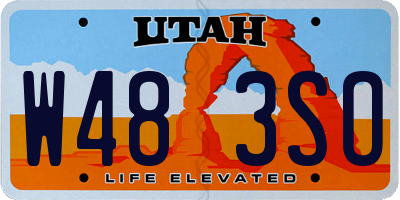 UT license plate W483SO