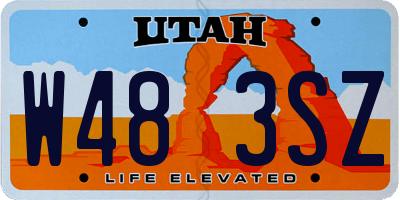 UT license plate W483SZ