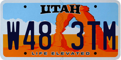 UT license plate W483TM
