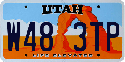 UT license plate W483TP