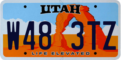 UT license plate W483TZ