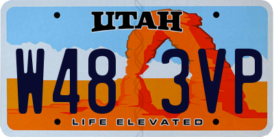 UT license plate W483VP