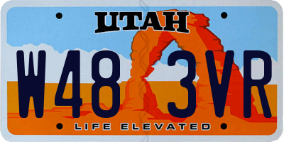 UT license plate W483VR