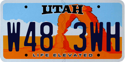 UT license plate W483WH
