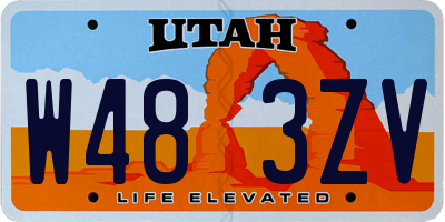 UT license plate W483ZV