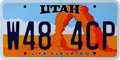 UT license plate W484CP