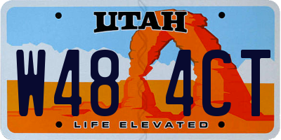 UT license plate W484CT