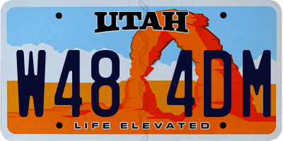 UT license plate W484DM