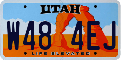 UT license plate W484EJ