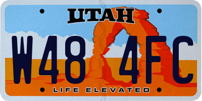 UT license plate W484FC