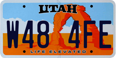 UT license plate W484FE