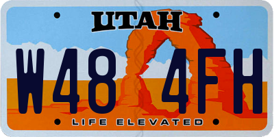 UT license plate W484FH