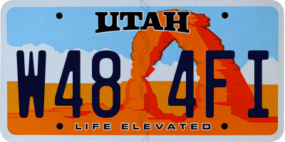 UT license plate W484FI