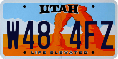 UT license plate W484FZ