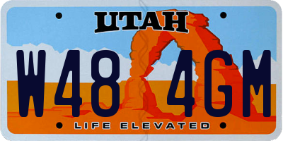 UT license plate W484GM
