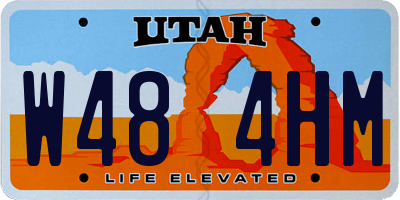 UT license plate W484HM
