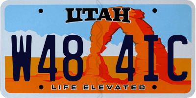 UT license plate W484IC
