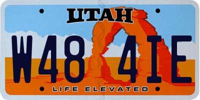 UT license plate W484IE