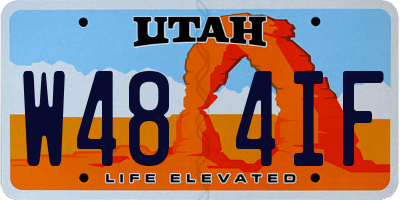 UT license plate W484IF