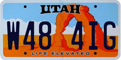 UT license plate W484IG