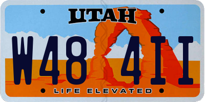 UT license plate W484II